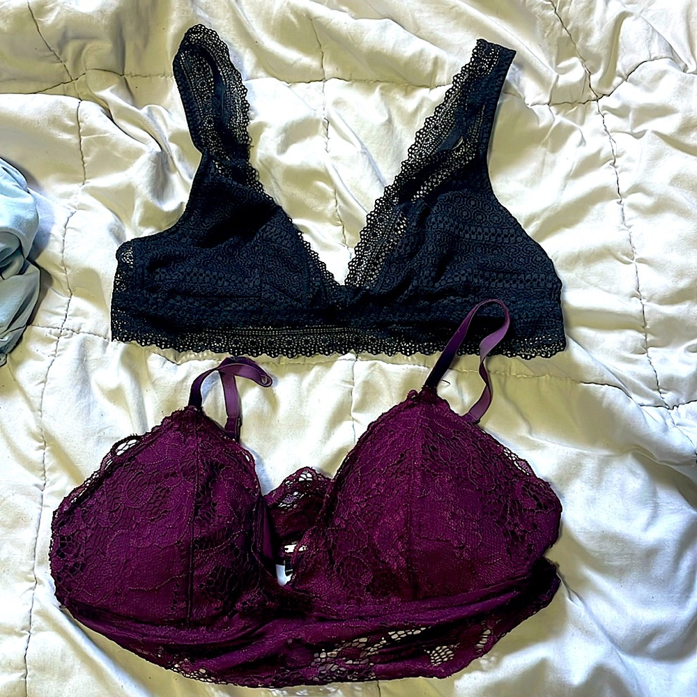 Lace Bralette Pair XS